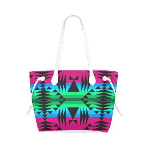 Between the Mountains Sunset Clover Canvas Tote Bag (Model 1661) Clover Canvas Tote Bag (1661) e-joyer