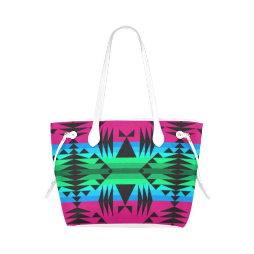 Between the Mountains Sunset Clover Canvas Tote Bag (Model 1661) Clover Canvas Tote Bag (1661) e-joyer