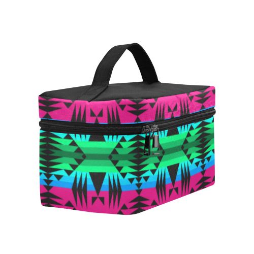 Between the Mountains Sunset Cosmetic Bag/Large (Model 1658) Cosmetic Bag e-joyer