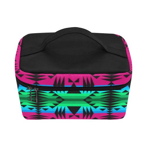 Between the Mountains Sunset Cosmetic Bag/Large (Model 1658) Cosmetic Bag e-joyer