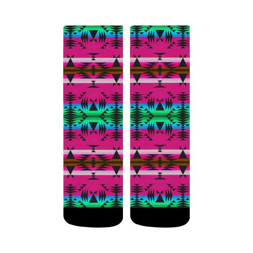 Between the Mountains Sunset Crew Socks Crew Socks e-joyer