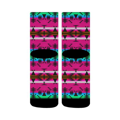 Between the Mountains Sunset Crew Socks Crew Socks e-joyer