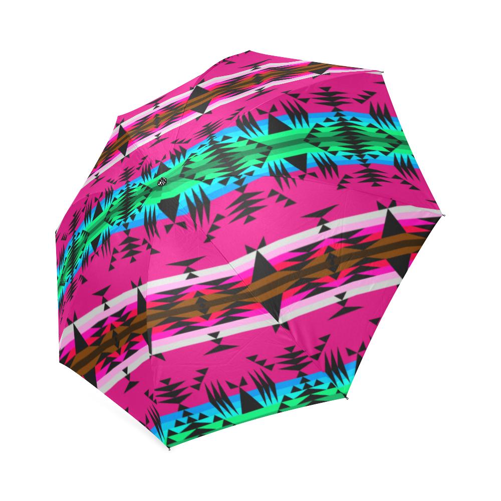 Between the Mountains Sunset Foldable Umbrella Foldable Umbrella e-joyer
