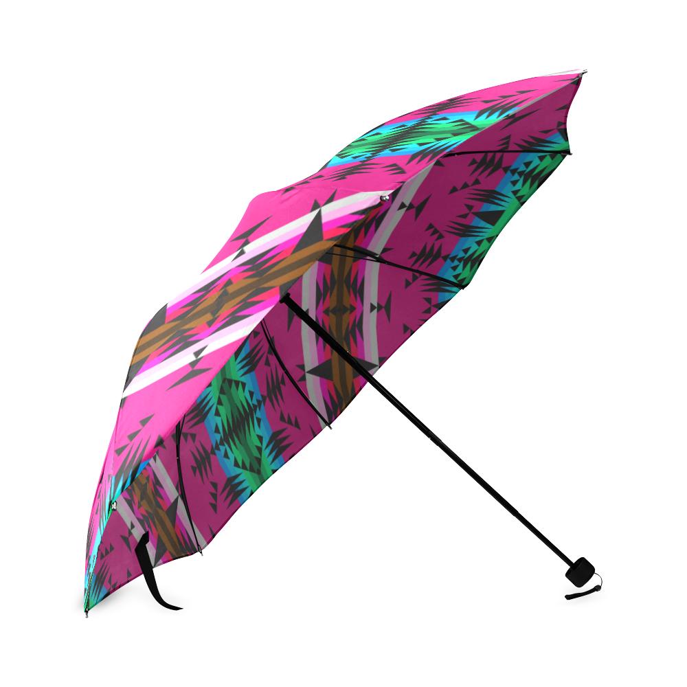 Between the Mountains Sunset Foldable Umbrella Foldable Umbrella e-joyer