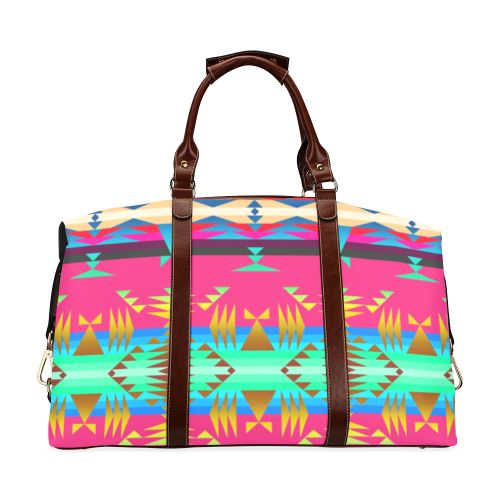 Between the Mountains Sunset Sky Classic Travel Bag (Model 1643) Remake Classic Travel Bags (1643) e-joyer