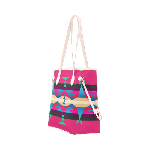 Between the Mountains Sunset Sky Clover Canvas Tote Bag (Model 1661) Clover Canvas Tote Bag (1661) e-joyer