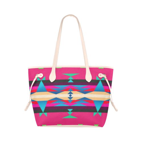 Between the Mountains Sunset Sky Clover Canvas Tote Bag (Model 1661) Clover Canvas Tote Bag (1661) e-joyer