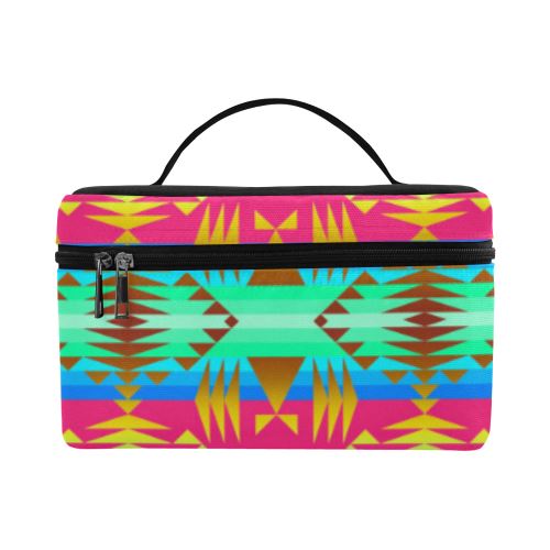 Between the Mountains Sunset Sky Cosmetic Bag/Large (Model 1658) Cosmetic Bag e-joyer