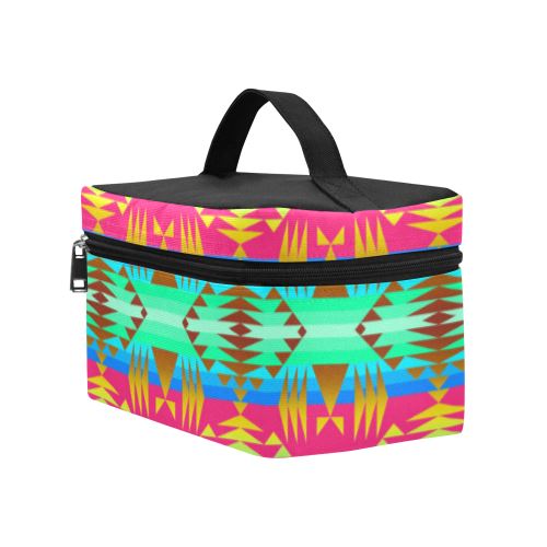 Between the Mountains Sunset Sky Cosmetic Bag/Large (Model 1658) Cosmetic Bag e-joyer