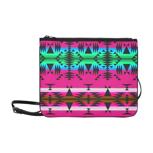 Between the Mountains Sunset Slim Clutch Bag (Model 1668) Slim Clutch Bags (1668) e-joyer
