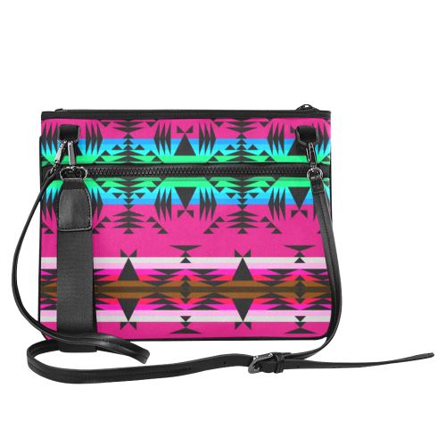 Between the Mountains Sunset Slim Clutch Bag (Model 1668) Slim Clutch Bags (1668) e-joyer