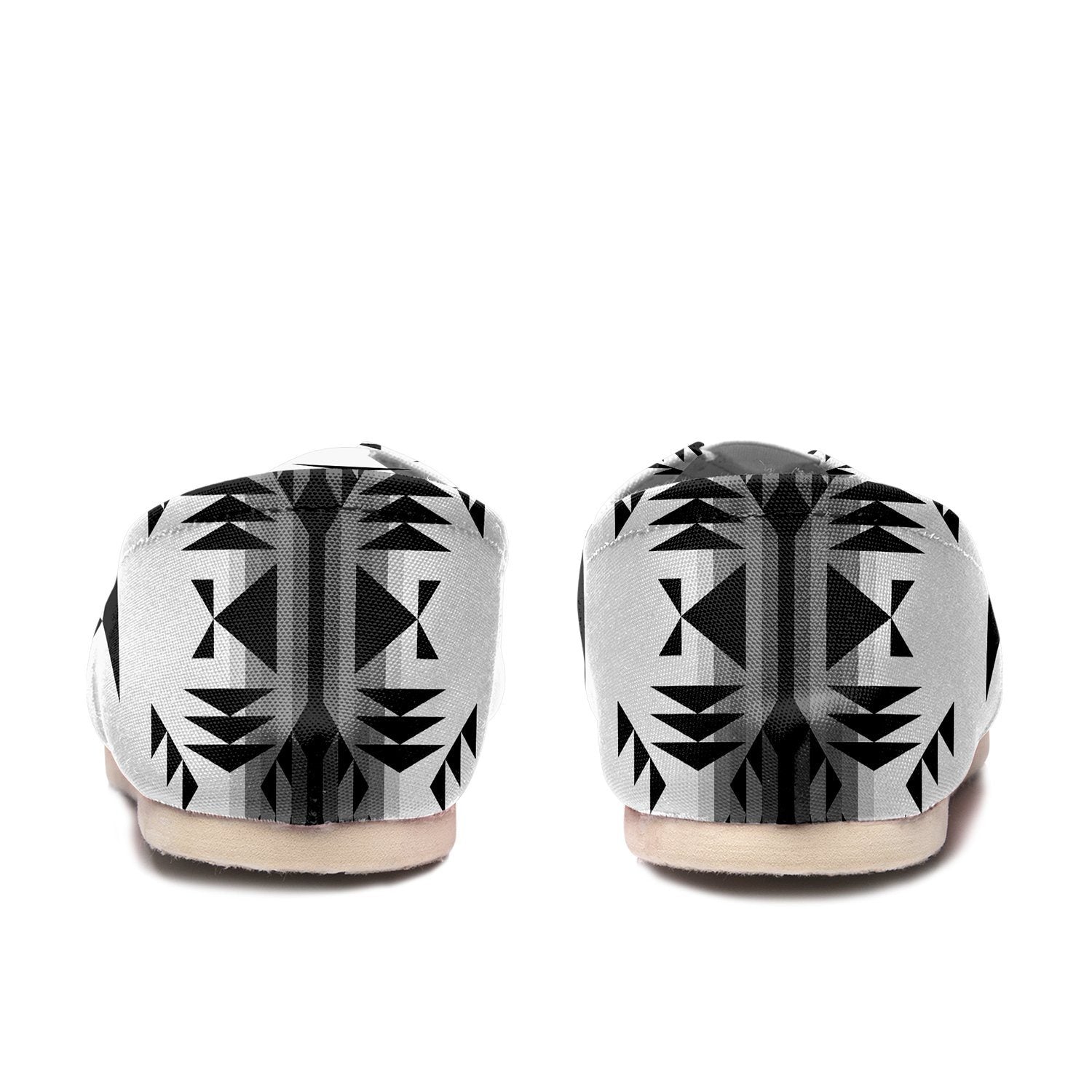 Between the Mountains White and Black Casual Unisex Slip On Shoe Herman