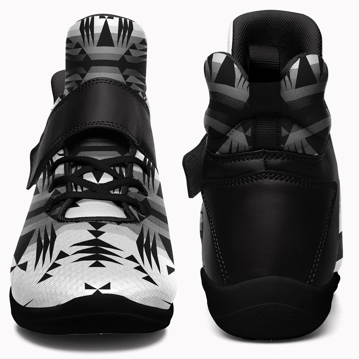Between the Mountains White and Black Ipottaa Basketball / Sport High Top Shoes 49 Dzine