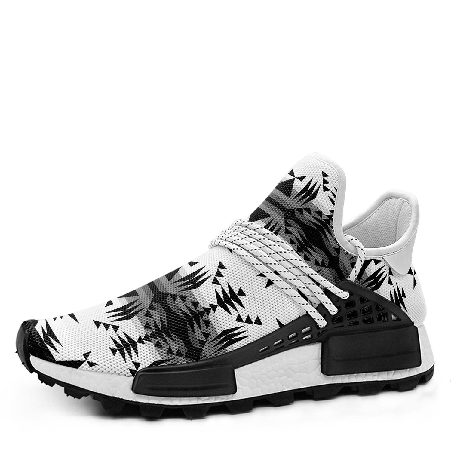Between the Mountains White and Black Okaki Sneakers Shoes 49 Dzine
