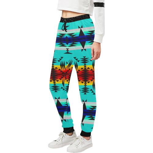 Between the Mountains Women's All Over Print Sweatpants (Model L11) Women's All Over Print Sweatpants (L11) e-joyer