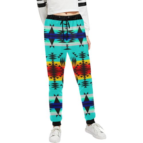Between the Mountains Women's All Over Print Sweatpants (Model L11) Women's All Over Print Sweatpants (L11) e-joyer