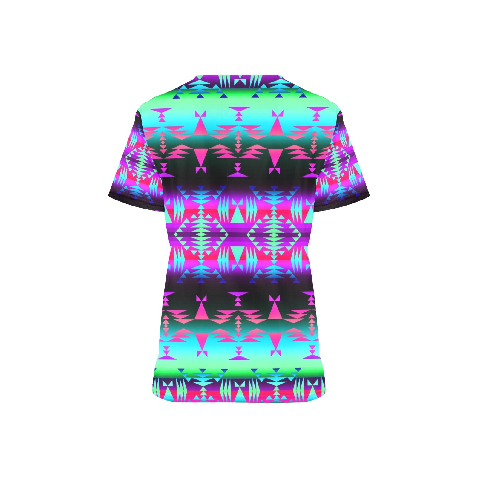 Between the Rocky Mountains All Over Print Scrub Top Scrub Top e-joyer