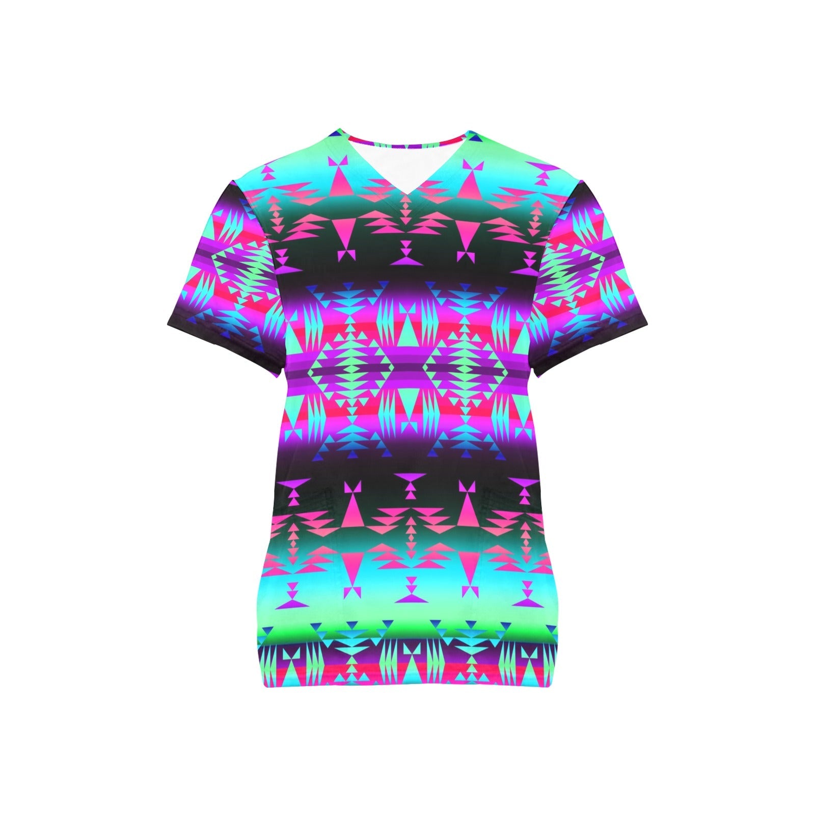 Between the Rocky Mountains All Over Print Scrub Top Scrub Top e-joyer