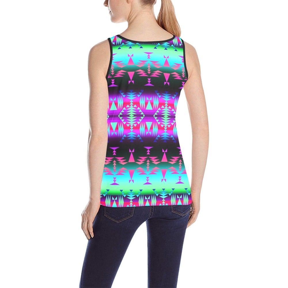 Between the Rocky Mountains All Over Print Tank Top for Women (Model T43) All Over Print Tank Top for Women (T43) e-joyer