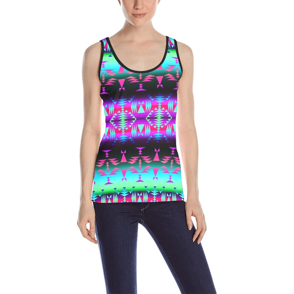 Between the Rocky Mountains All Over Print Tank Top for Women (Model T43) All Over Print Tank Top for Women (T43) e-joyer