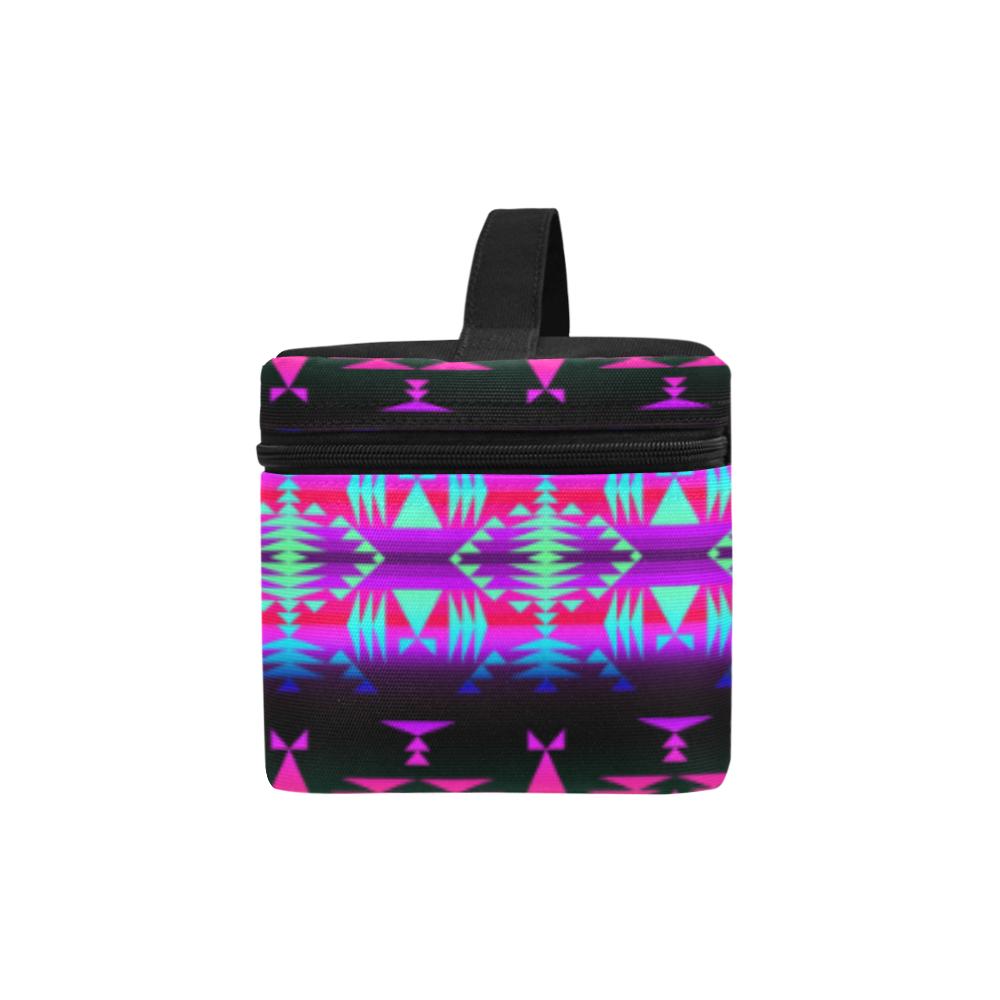 Between the Rocky Mountains Cosmetic Bag/Large (Model 1658) Cosmetic Bag e-joyer