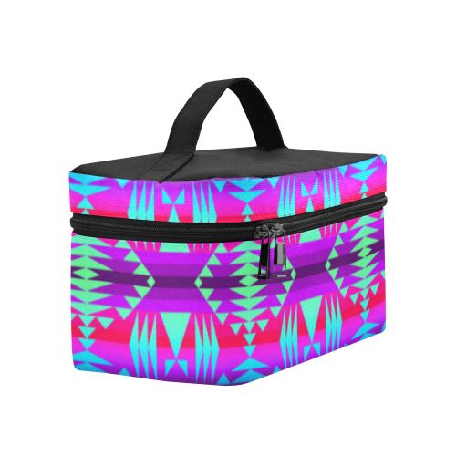 Between the Rocky Mountains Cosmetic Bag/Large (Model 1658) Cosmetic Bag e-joyer