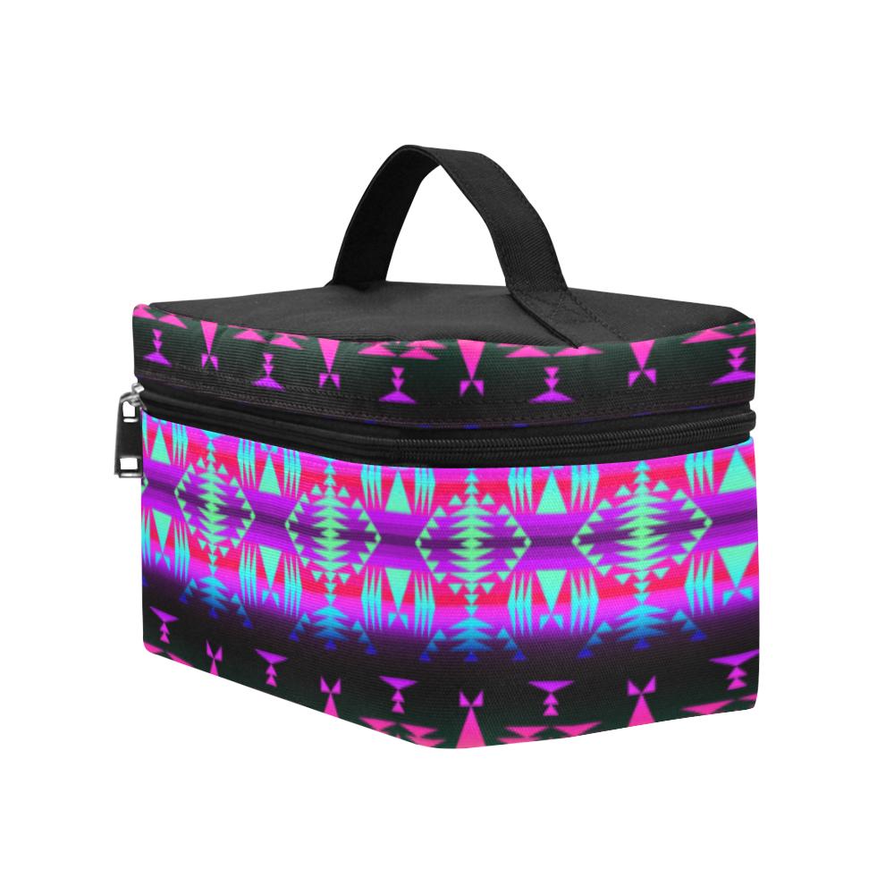 Between the Rocky Mountains Cosmetic Bag/Large (Model 1658) Cosmetic Bag e-joyer