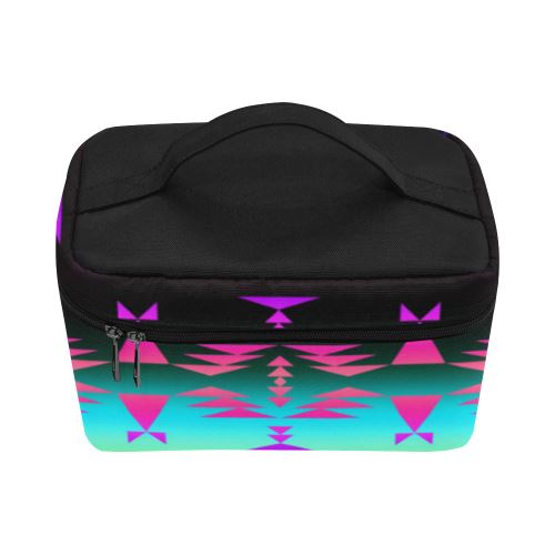 Between the Rocky Mountains Cosmetic Bag/Large (Model 1658) Cosmetic Bag e-joyer