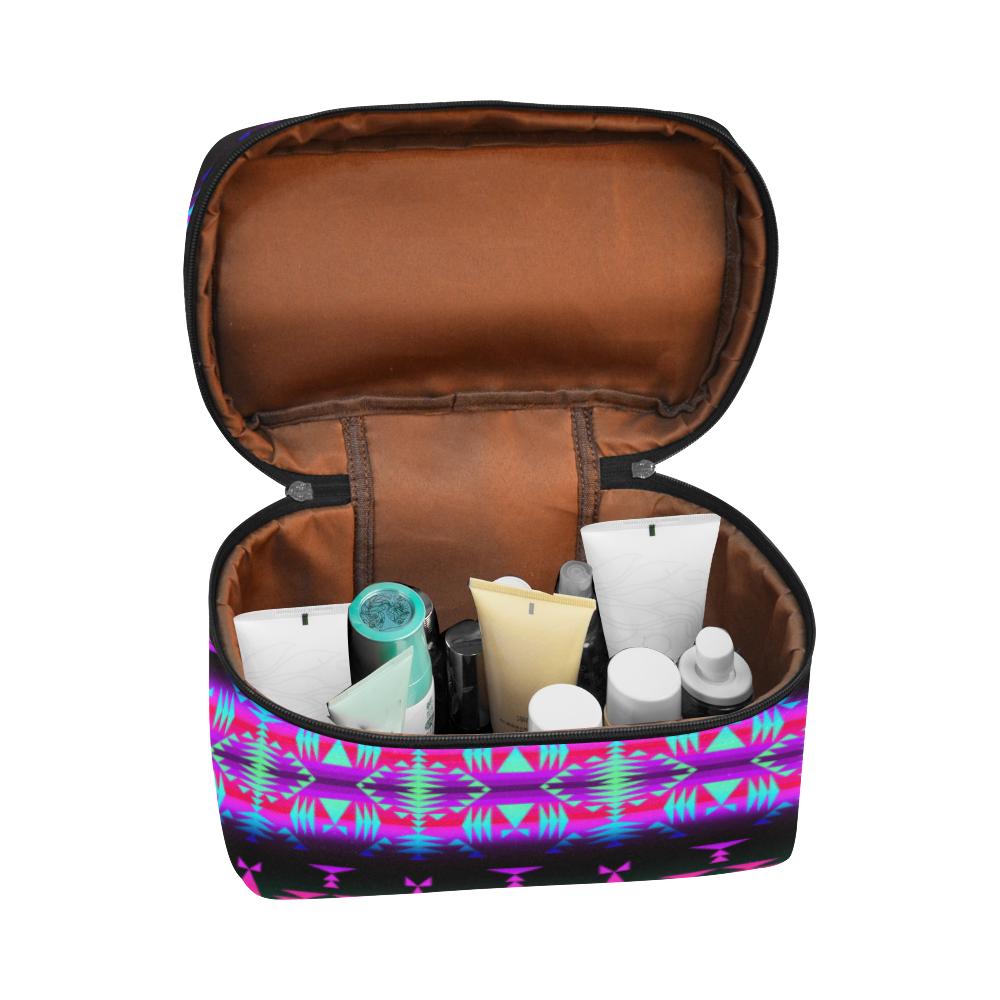 Between the Rocky Mountains Cosmetic Bag/Large (Model 1658) Cosmetic Bag e-joyer