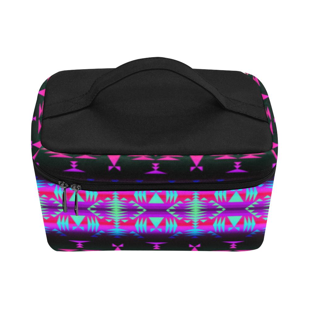 Between the Rocky Mountains Cosmetic Bag/Large (Model 1658) Cosmetic Bag e-joyer