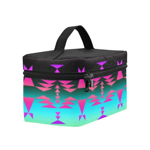 Between the Rocky Mountains Cosmetic Bag/Large (Model 1658) Cosmetic Bag e-joyer