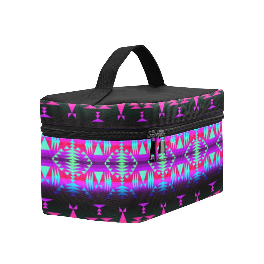 Between the Rocky Mountains Cosmetic Bag/Large (Model 1658) Cosmetic Bag e-joyer