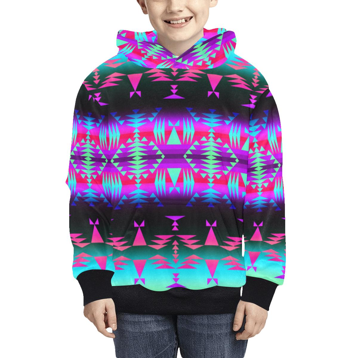 Between the Rocky Mountains Kids' All Over Print Hoodie (Model H38) Kids' AOP Hoodie (H38) e-joyer