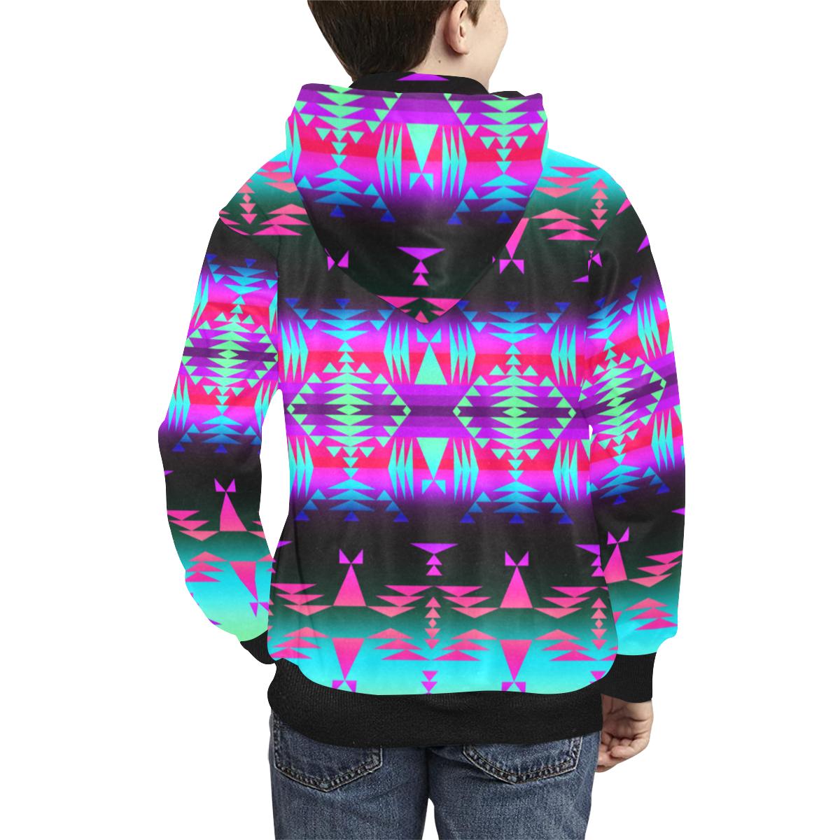 Between the Rocky Mountains Kids' All Over Print Hoodie (Model H38) Kids' AOP Hoodie (H38) e-joyer