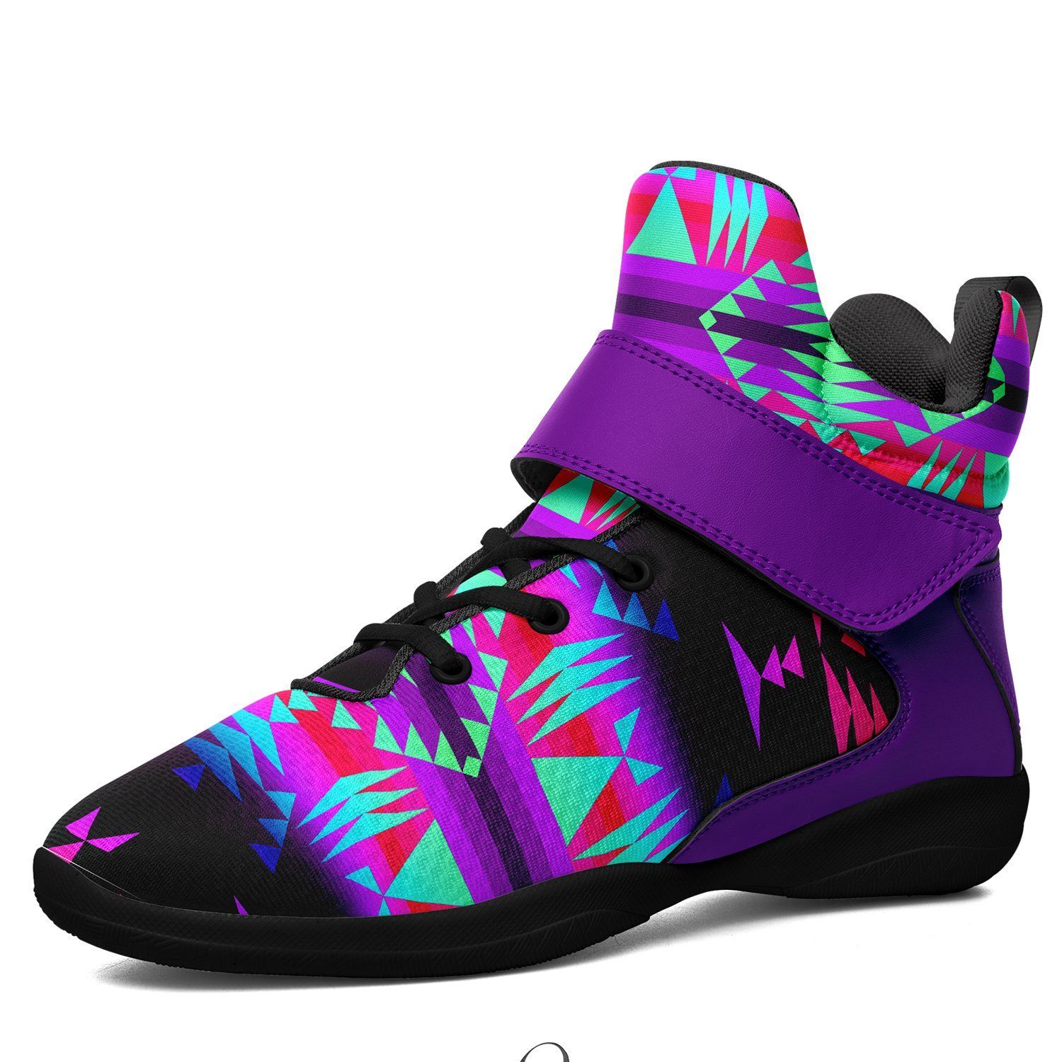 Between the Rocky Mountains Kid's Ipottaa Basketball / Sport High Top Shoes 49 Dzine US Child 12.5 / EUR 30 Black Sole with Indigo Strap