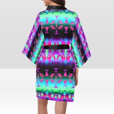 Between the Rocky Mountains Kimono Robe Artsadd