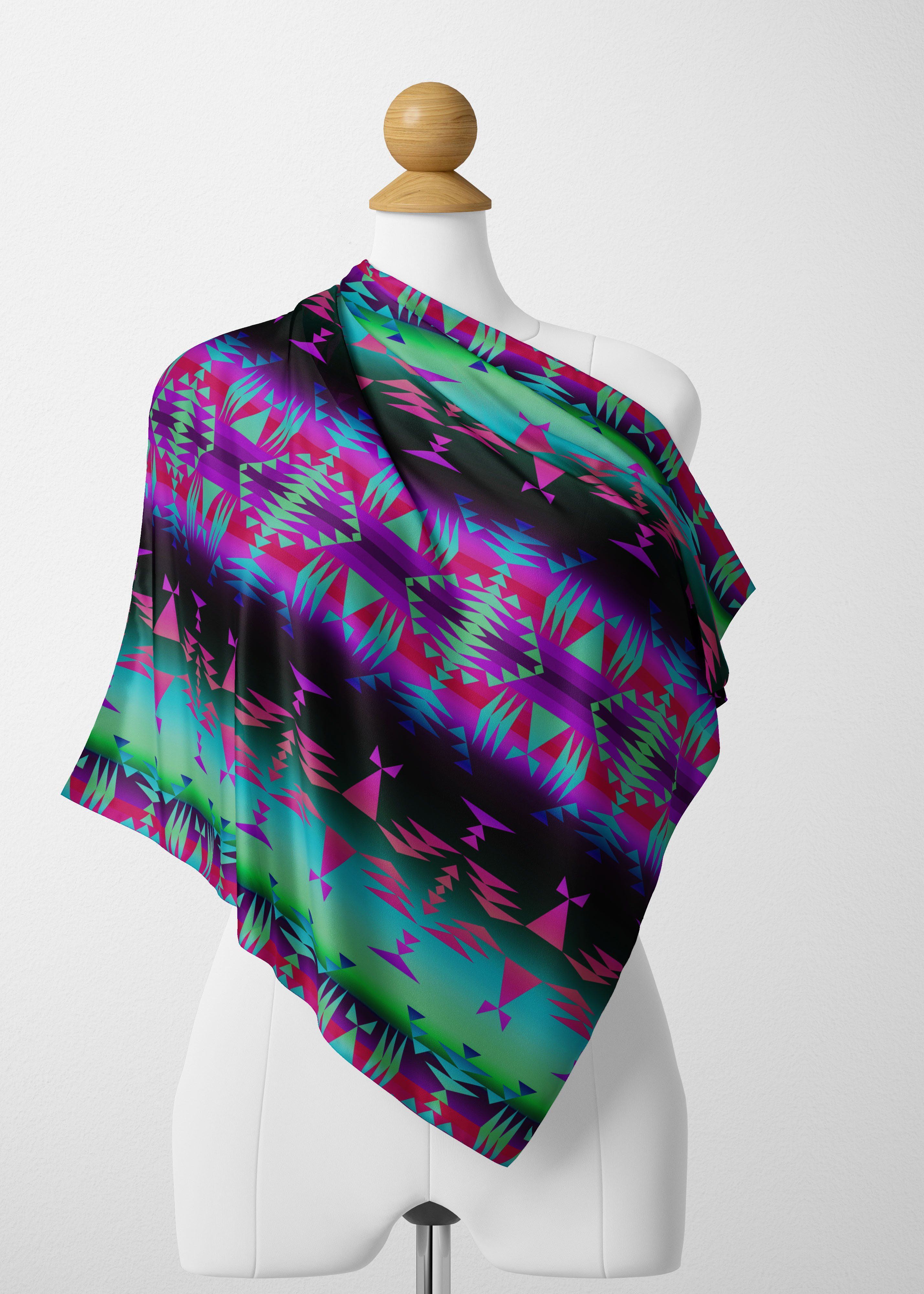 Between the Rocky Mountains Satin Shawl Scarf 49 Dzine