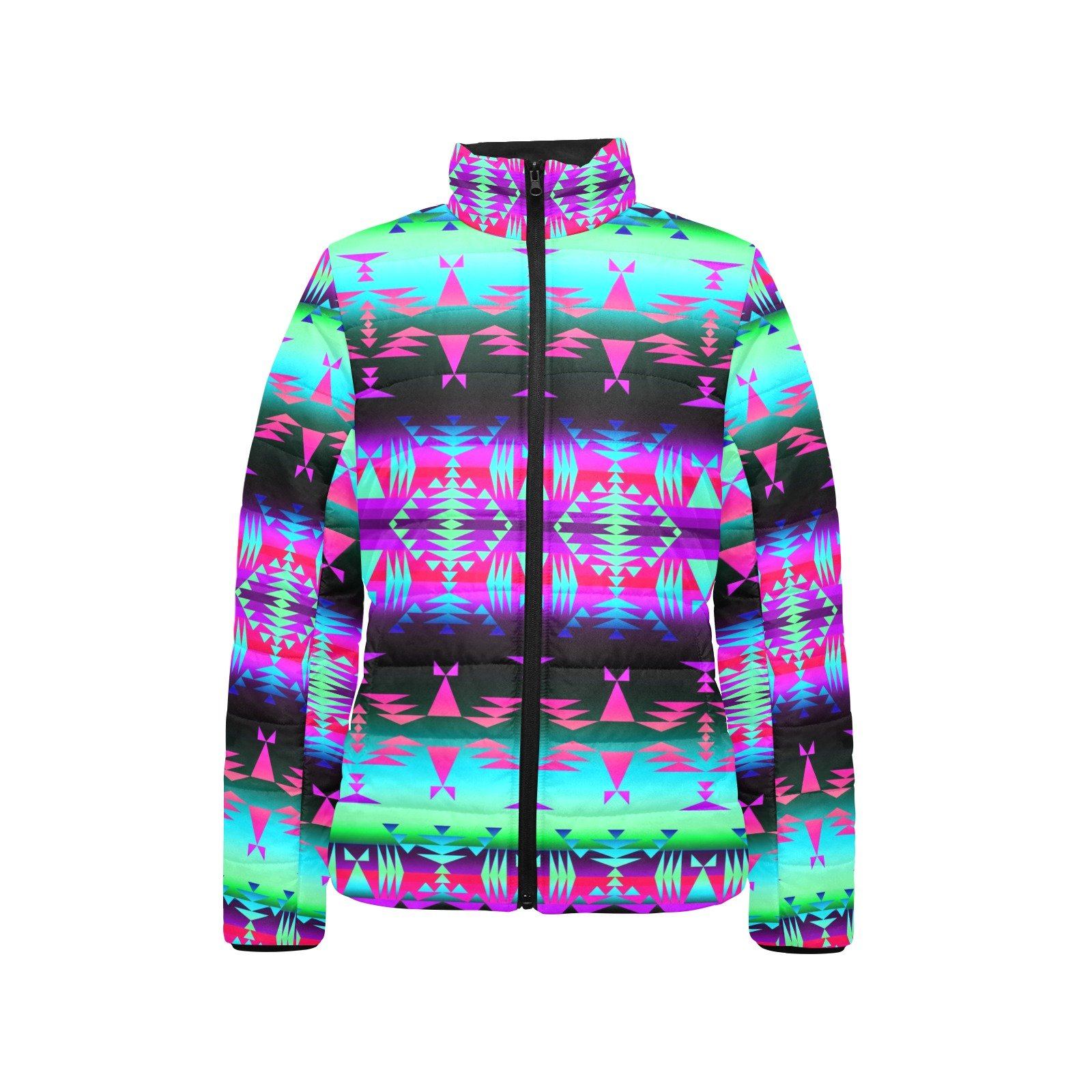 Between the Rocky Mountains Women's Stand Collar Padded Jacket (Model H41) jacket e-joyer