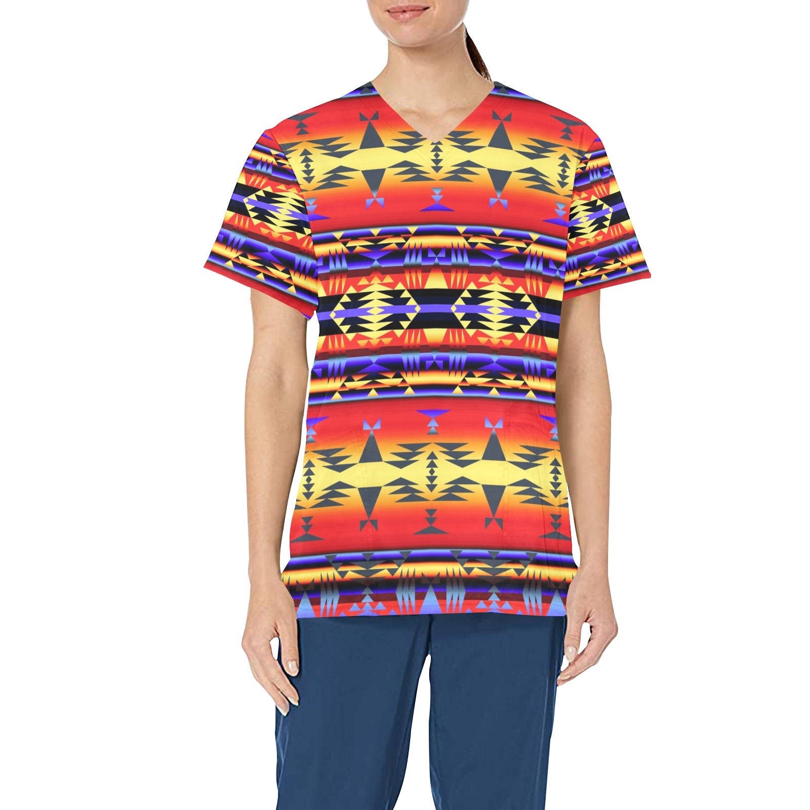 Between the San Juan Mountains All Over Print Scrub Top Scrub Top e-joyer