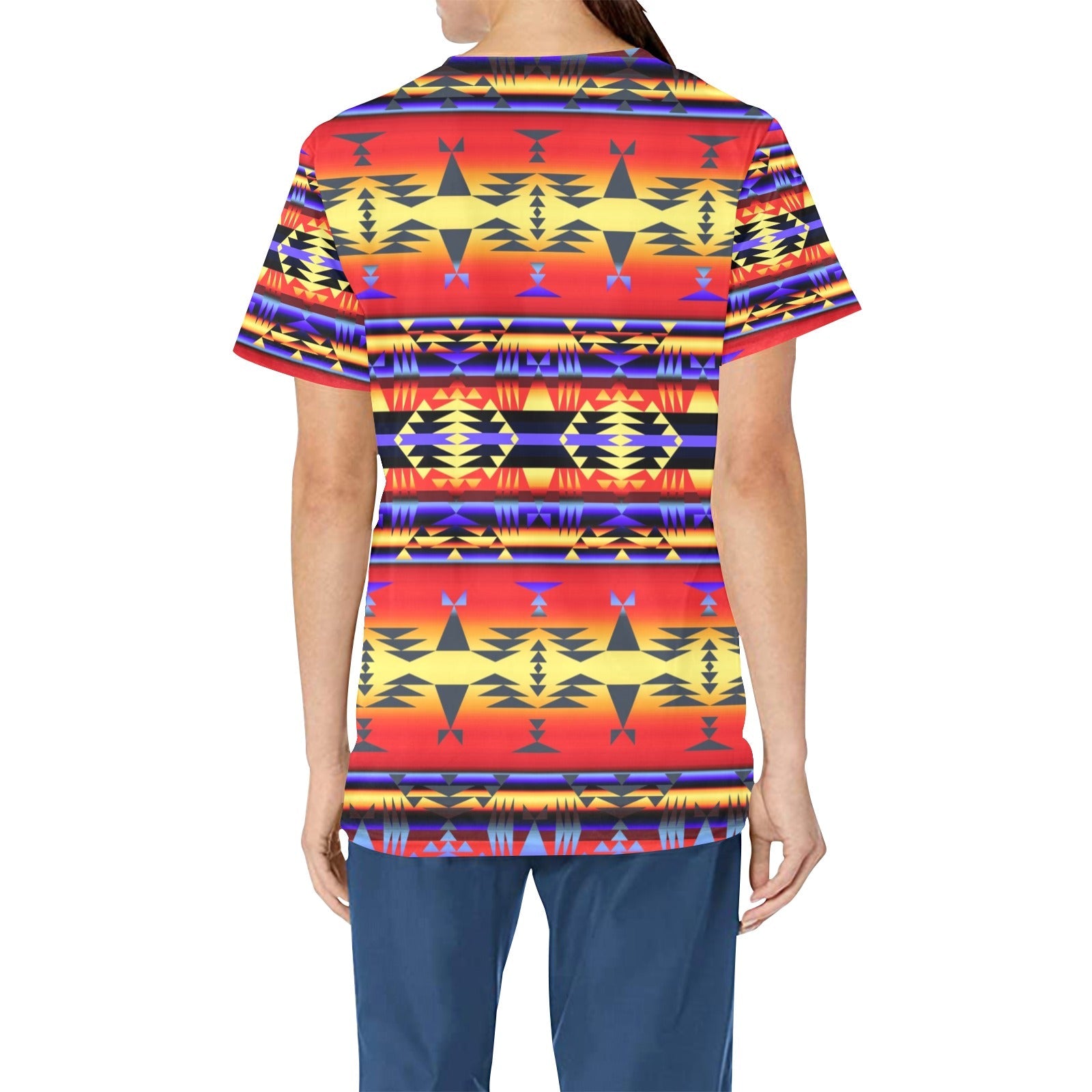 Between the San Juan Mountains All Over Print Scrub Top Scrub Top e-joyer