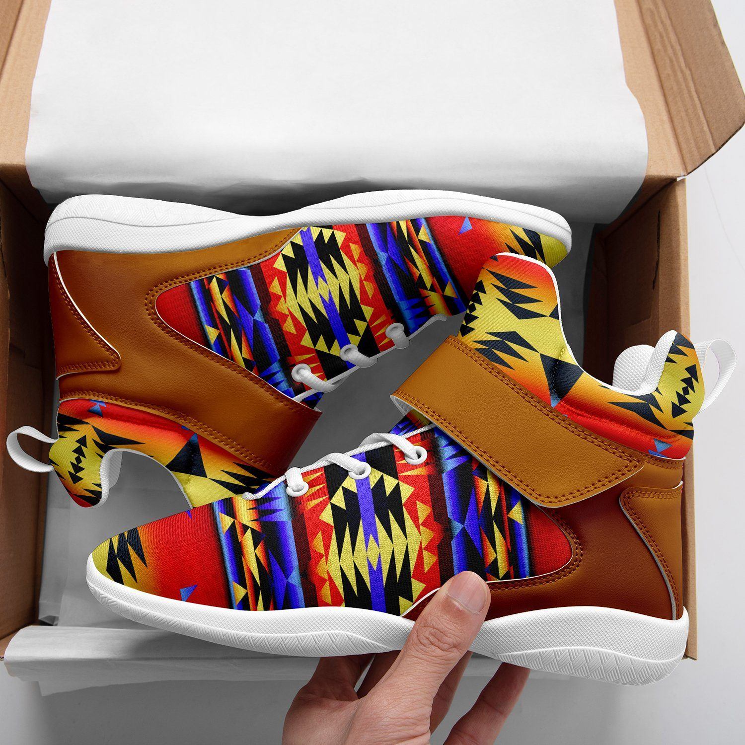 Between the San Juan Mountains Ipottaa Basketball / Sport High Top Shoes - White Sole 49 Dzine