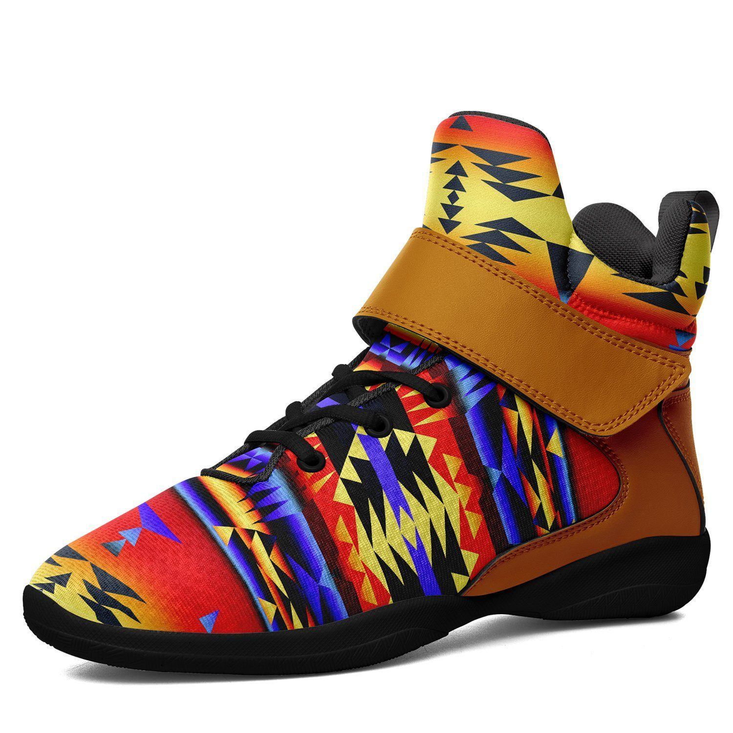 Between the San Juan Mountains Kid's Ipottaa Basketball / Sport High Top Shoes 49 Dzine US Child 12.5 / EUR 30 Black Sole with Brown Strap