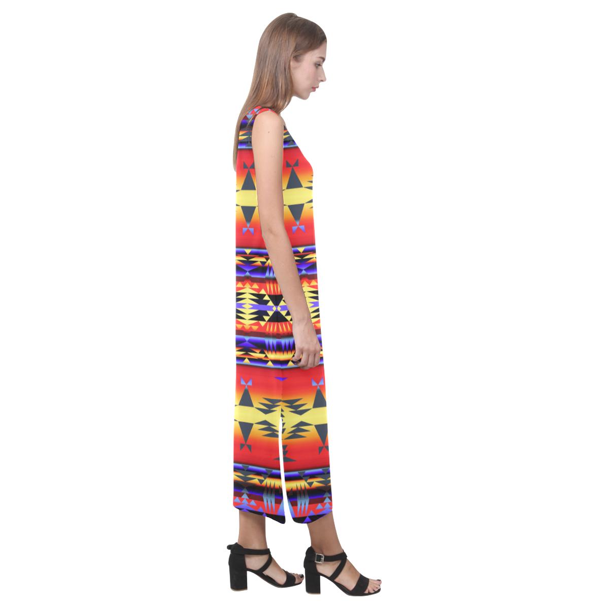 Between the San Juan Mountains Phaedra Sleeveless Open Fork Long Dress (Model D08) Phaedra Sleeveless Open Fork Long Dress (D08) e-joyer