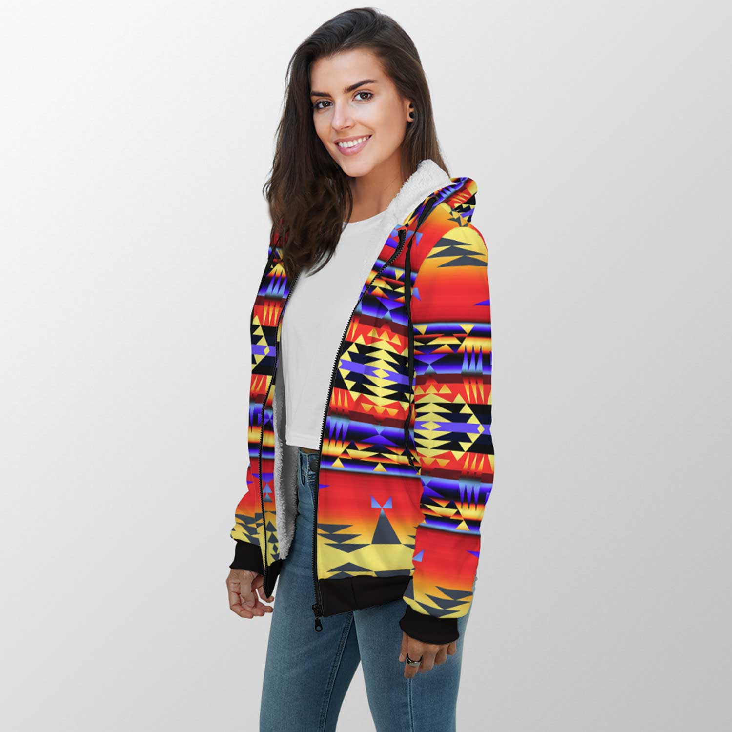 Between the San Juan Mountains Sherpa Hoodie 49 Dzine