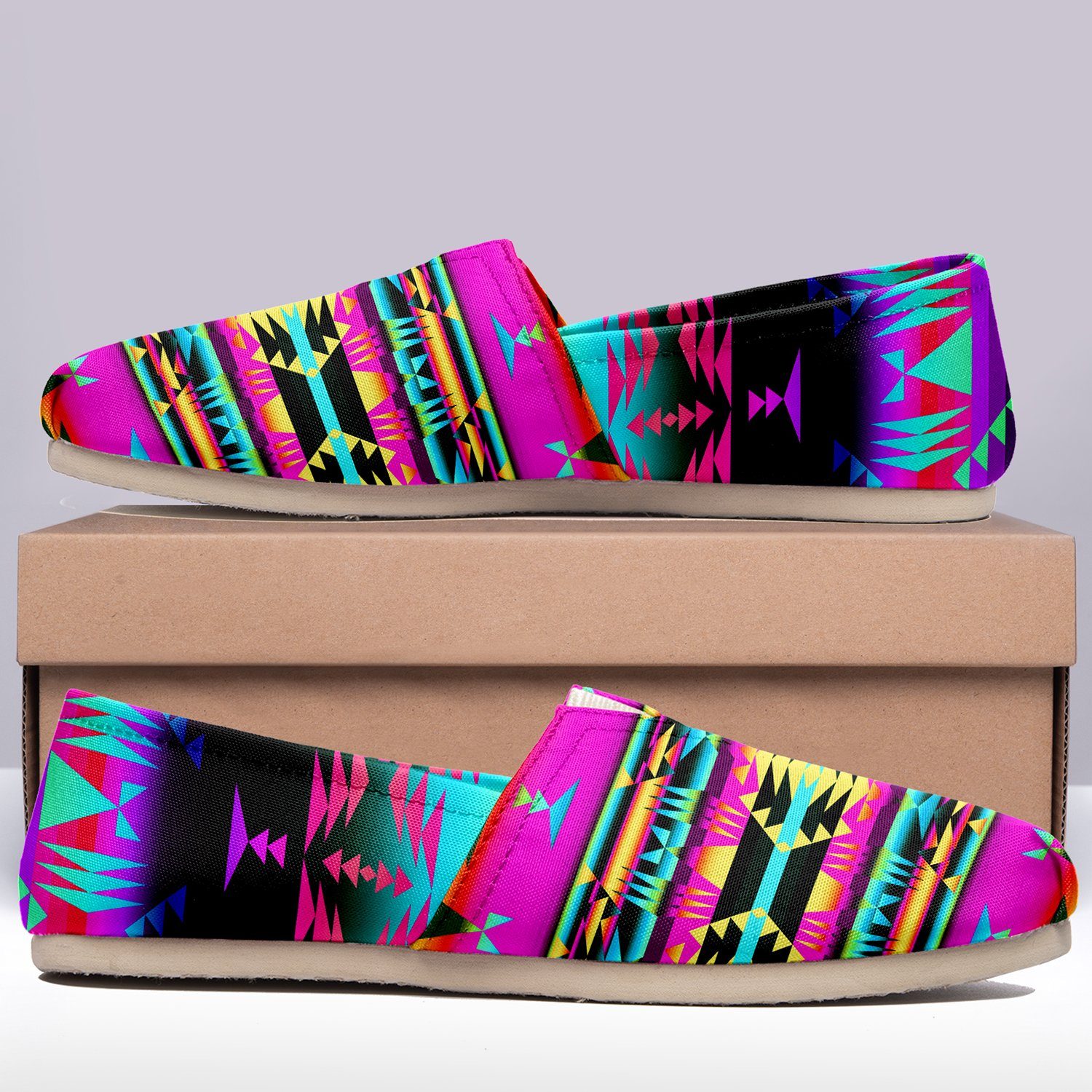 Between the Sunset Mountains Casual Unisex Slip On Shoe Herman