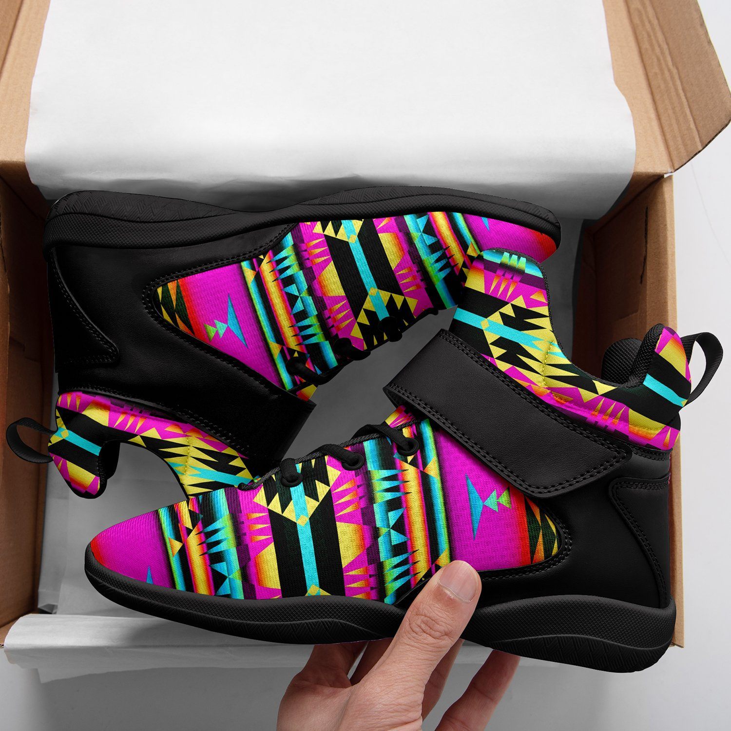 Between the Sunset Mountains Ipottaa Basketball / Sport High Top Shoes - Black Sole 49 Dzine