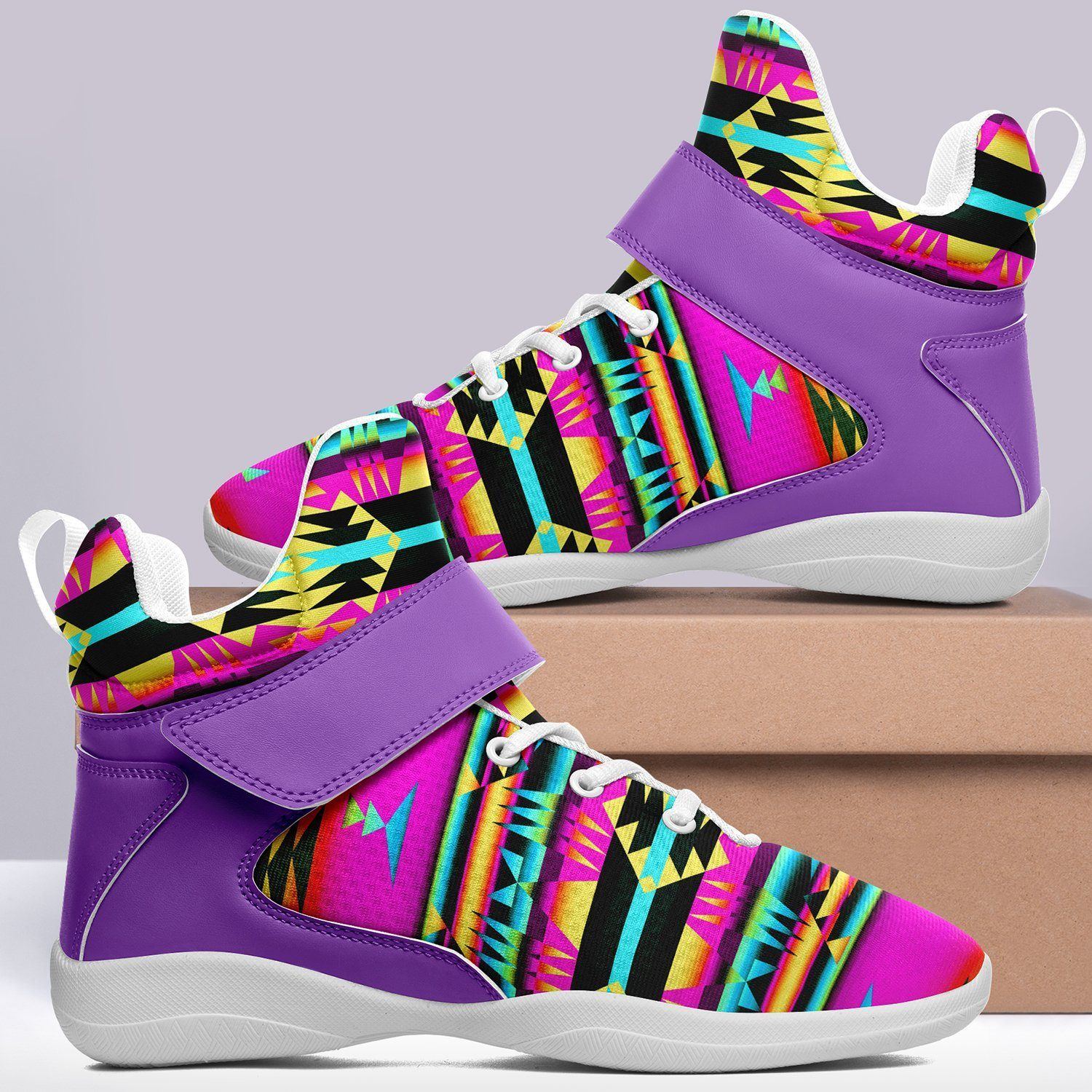 Between the Sunset Mountains Ipottaa Basketball / Sport High Top Shoes - White Sole 49 Dzine