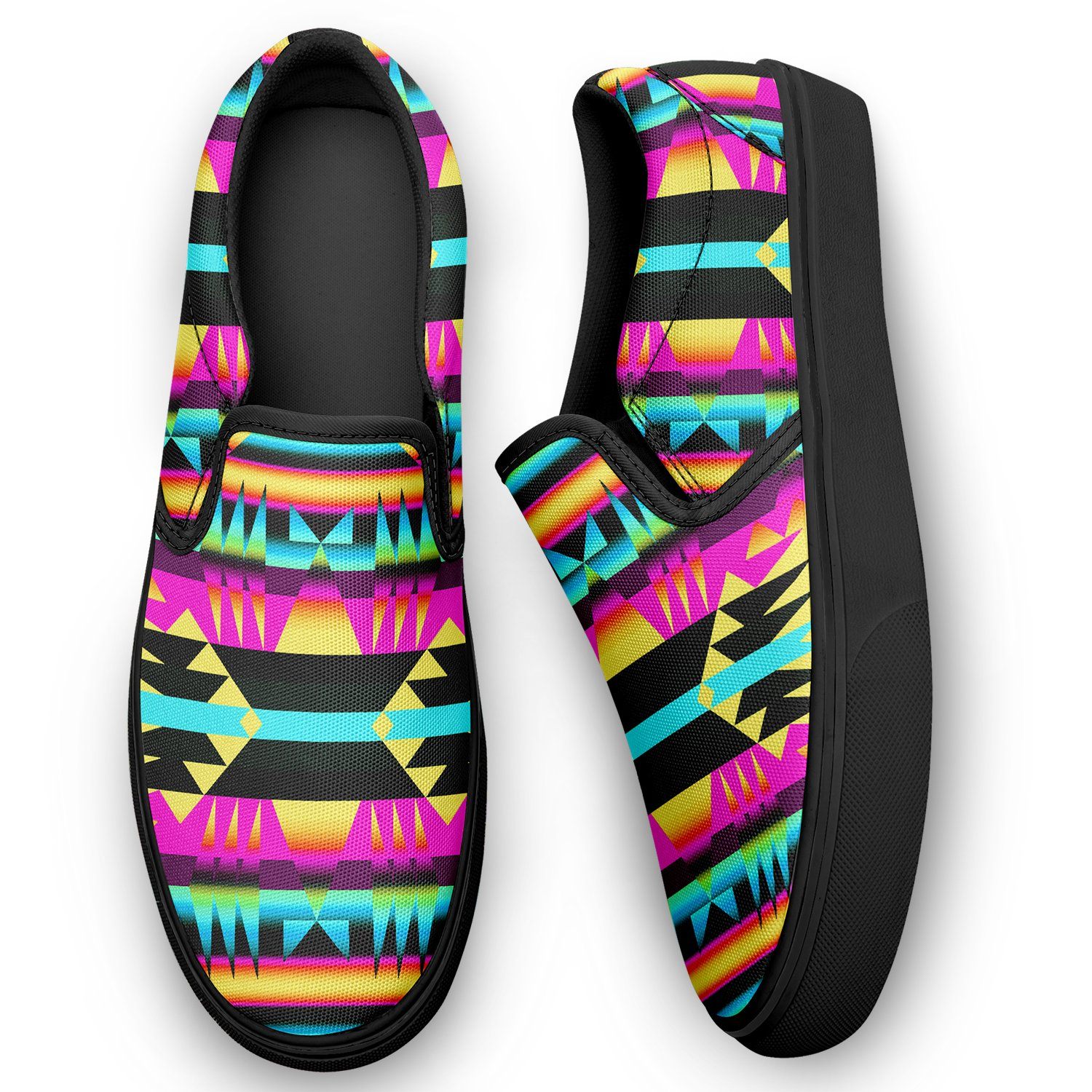 Between the Sunset Mountains Otoyimm Canvas Slip On Shoes 49 Dzine