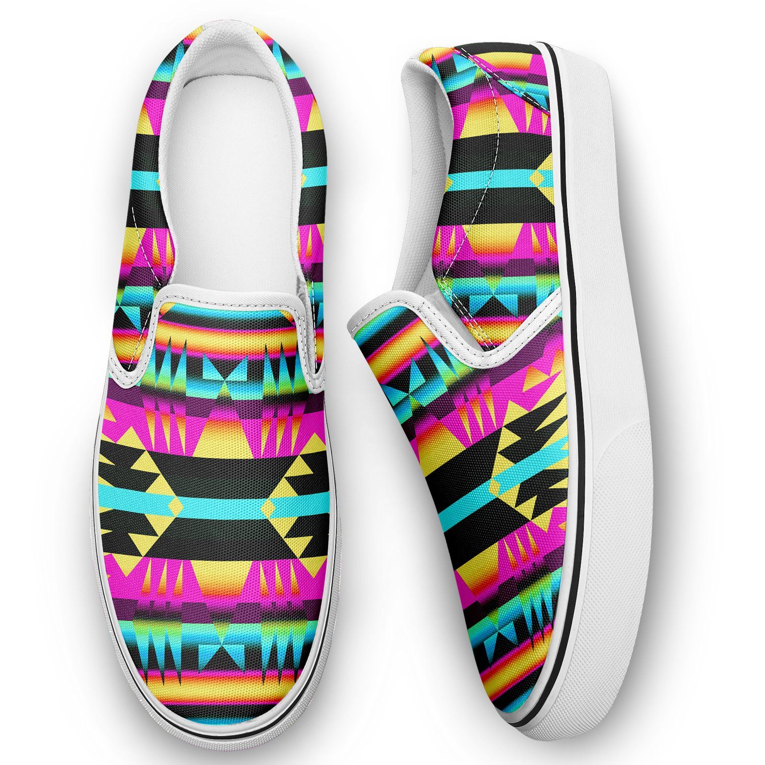 Between the Sunset Mountains Otoyimm Canvas Slip On Shoes 49 Dzine