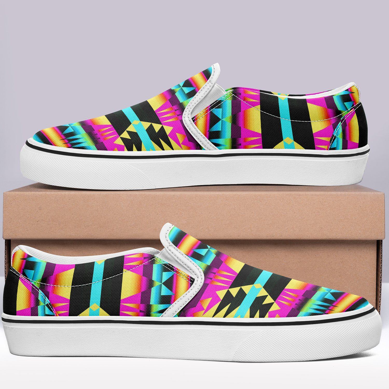 Between the Sunset Mountains Otoyimm Kid's Canvas Slip On Shoes 49 Dzine